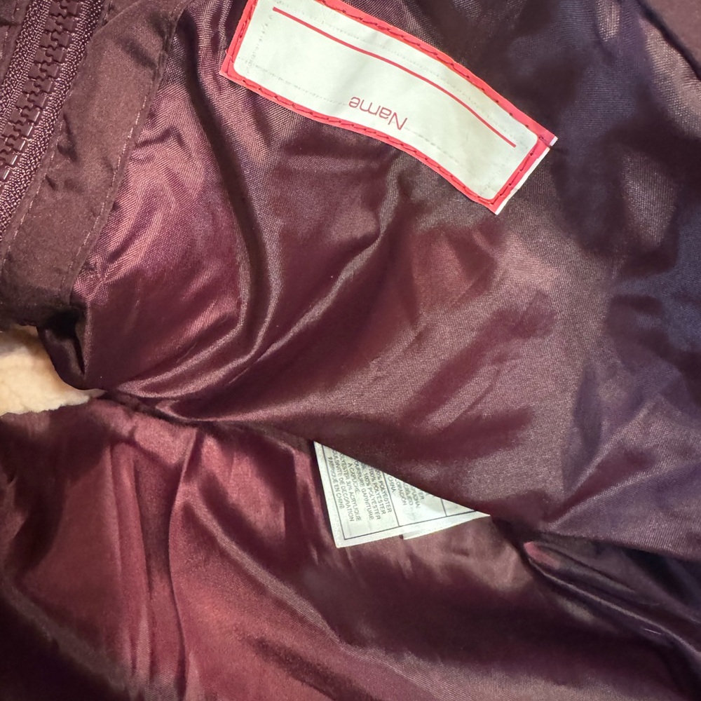 Weatherproof Maroon Puffer Jacket with Faux Fur Hood - Picture 3 of 7